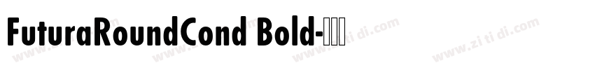 FuturaRoundCond Bold字体转换